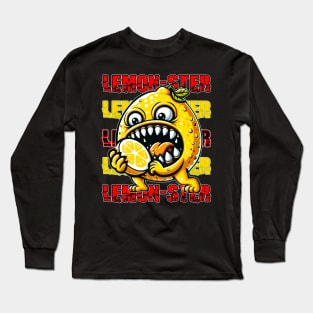 Lemonster, Fierce Citrus Creature Long Sleeve T-Shirt